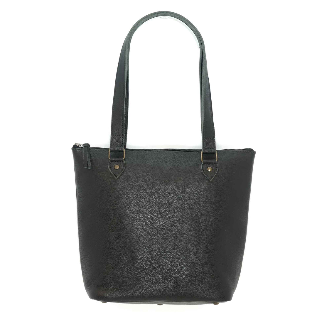 Almost Perfect Ebony Leather Tote