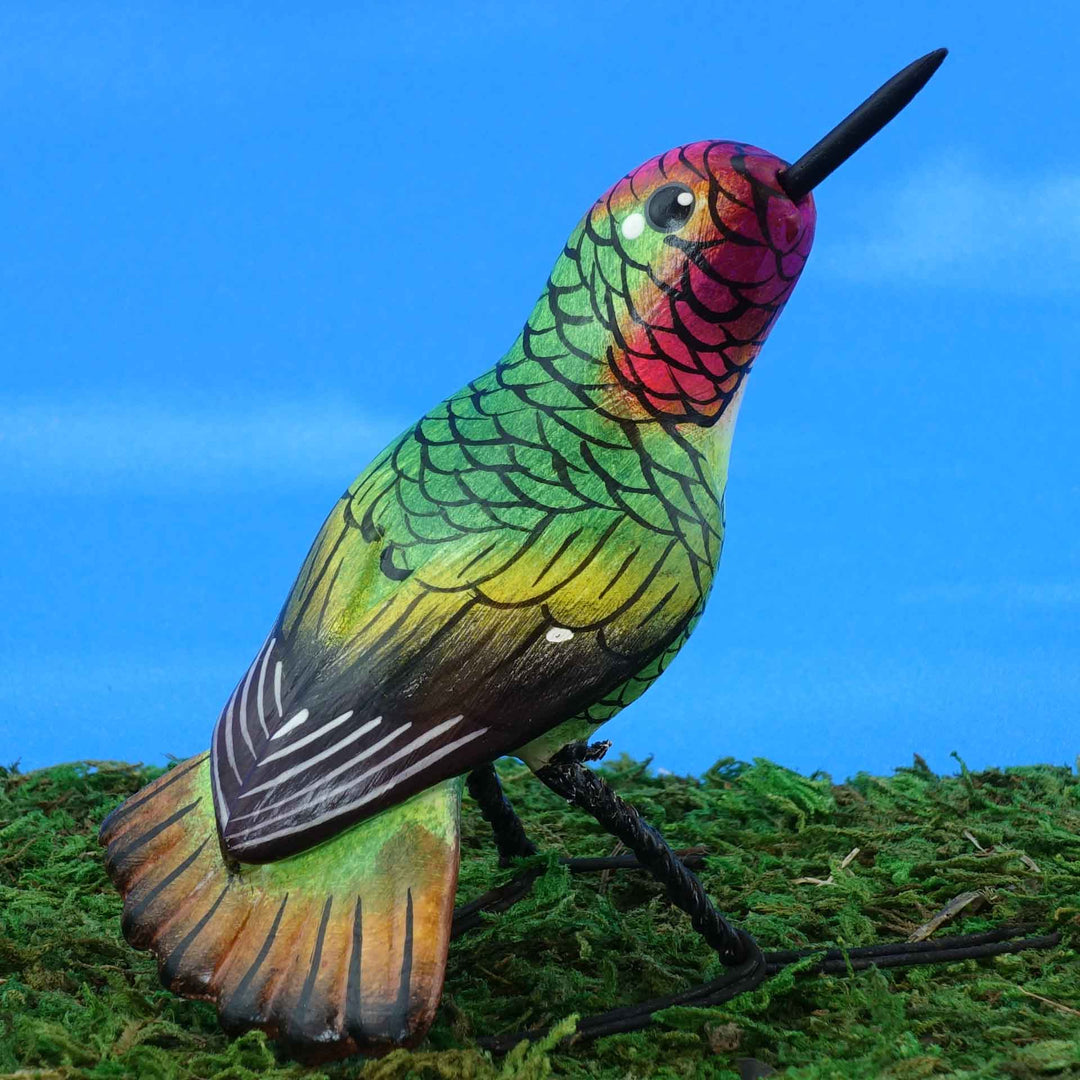 Anna's Hummingbird Ceramic Figurine