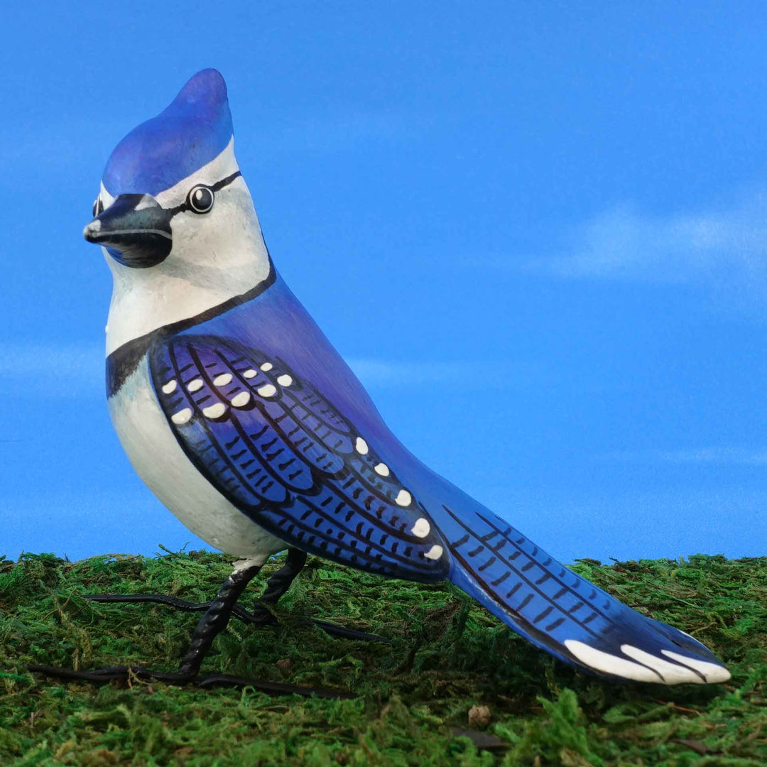 Blue Jay Ceramic Figurine