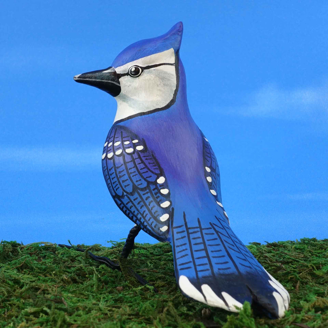 Blue Jay Ceramic Figurine