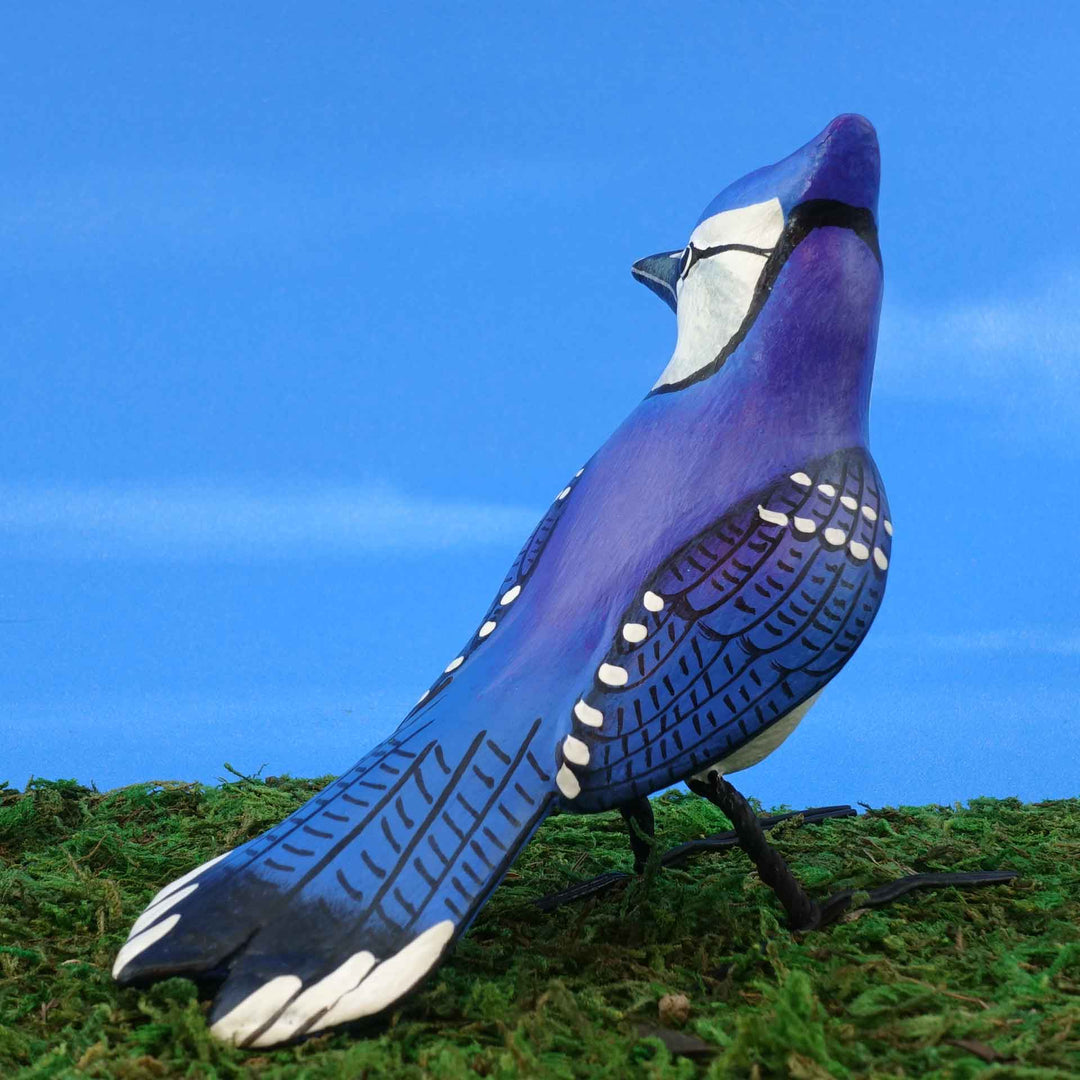 Blue Jay Ceramic Figurine