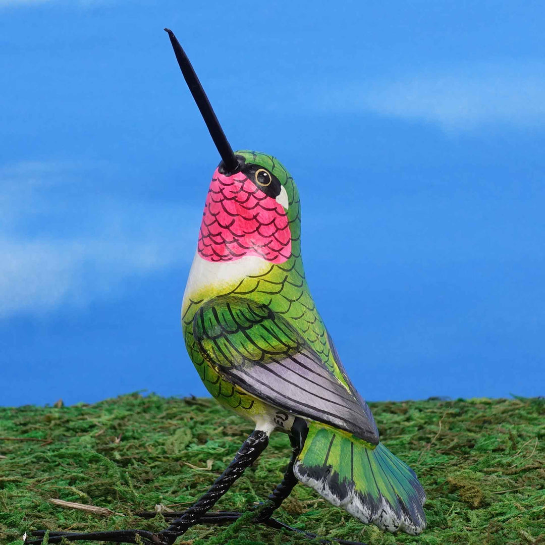 Broad-Tailed Hummingbird Ceramic Figurine