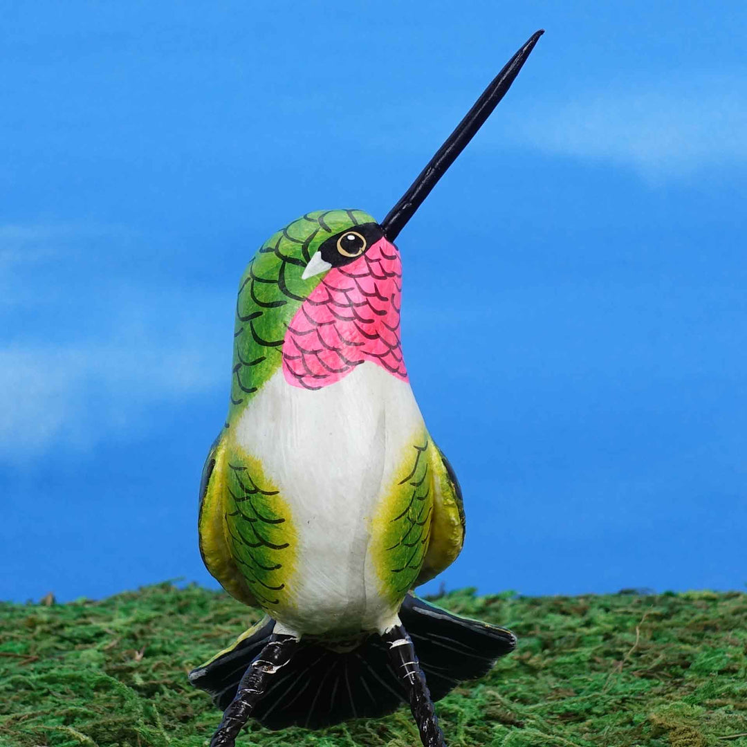 Broad-Tailed Hummingbird Ceramic Figurine