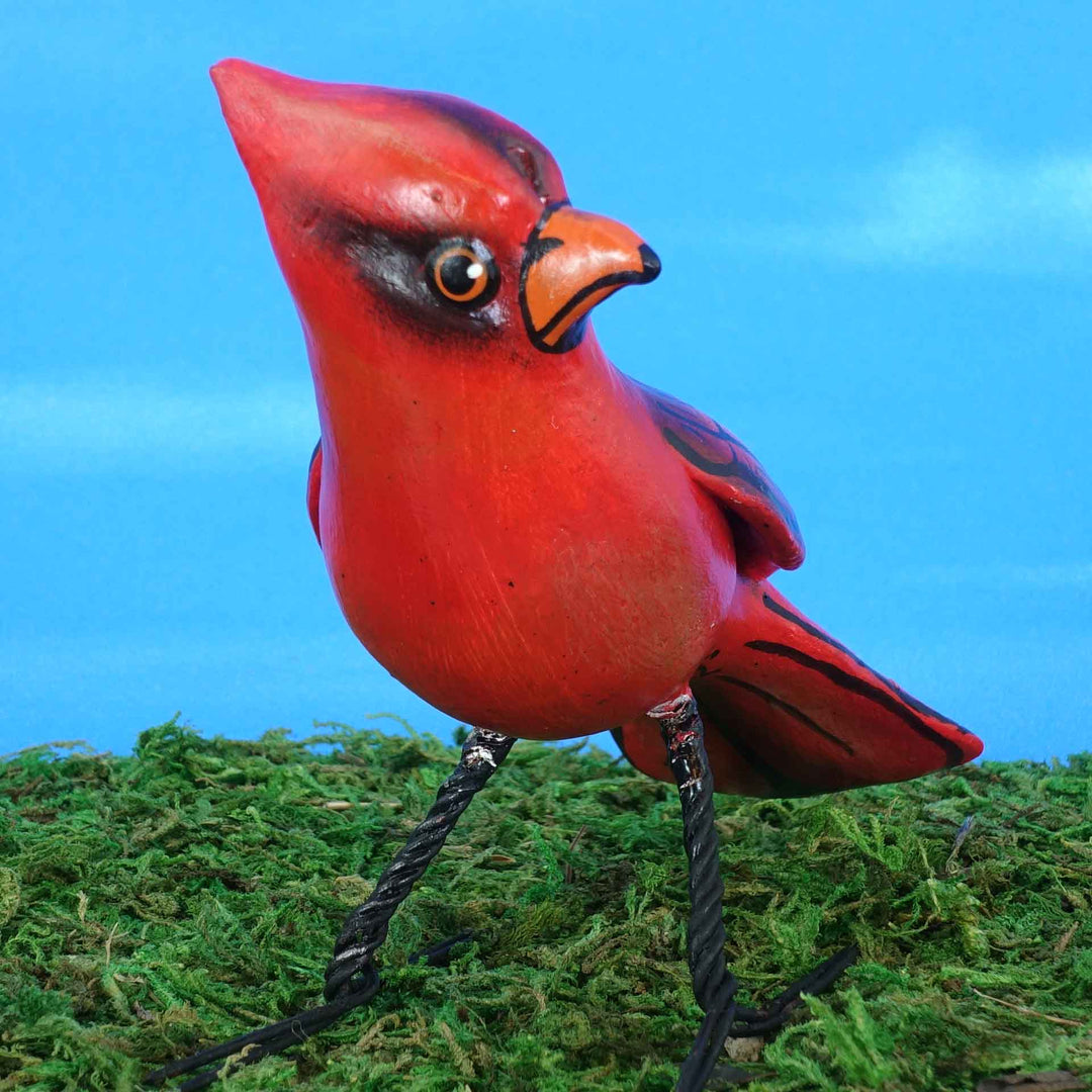 Cardinal Ceramic Figurine