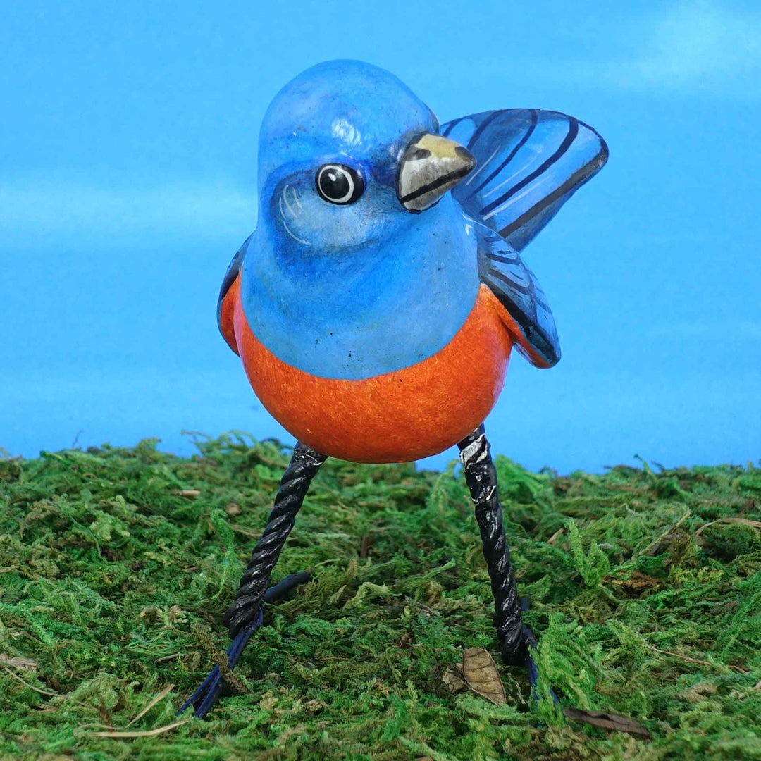 Chestnut-Bellied Rock Thrush Ceramic Figurine