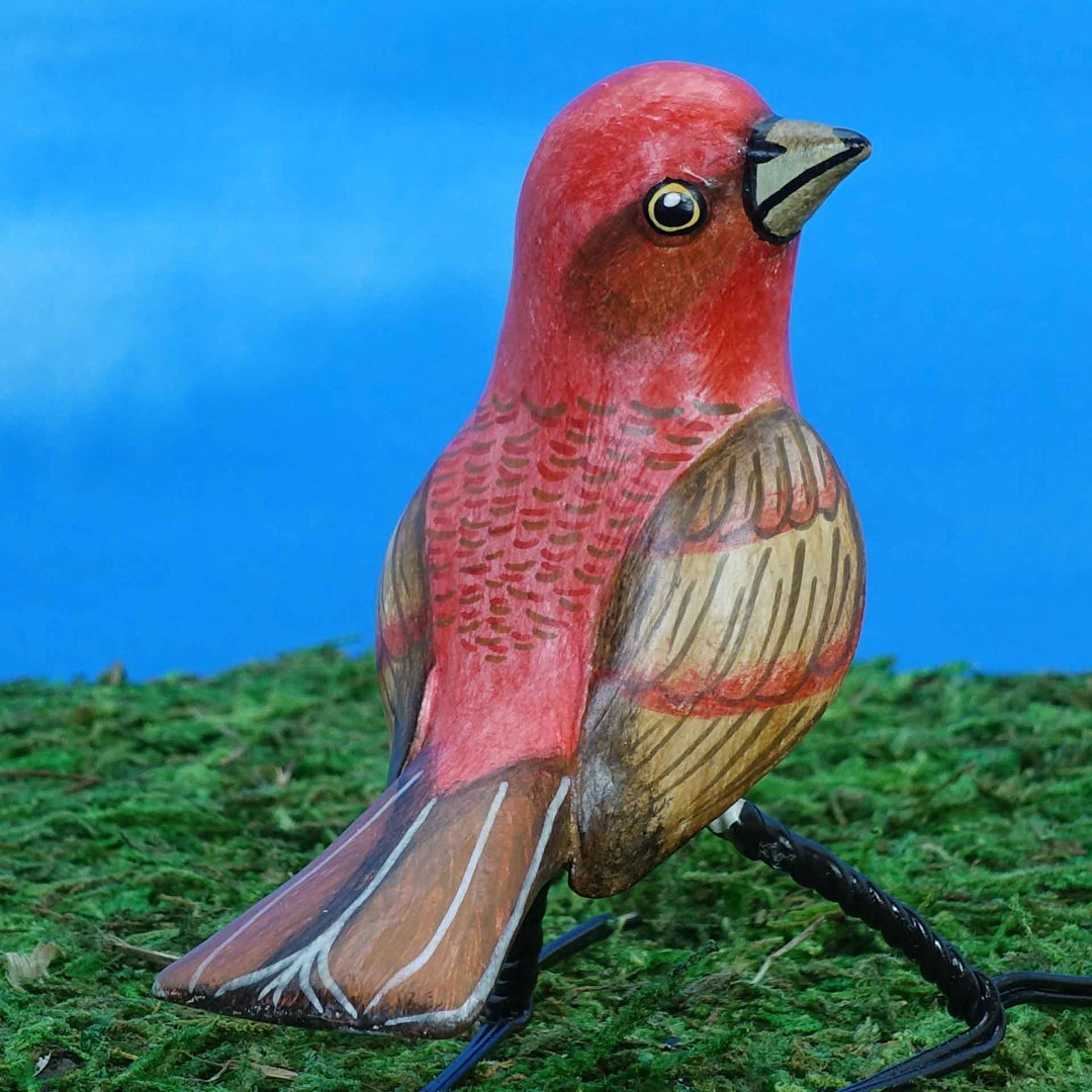 Common Rosefinch Ceramic Figurine