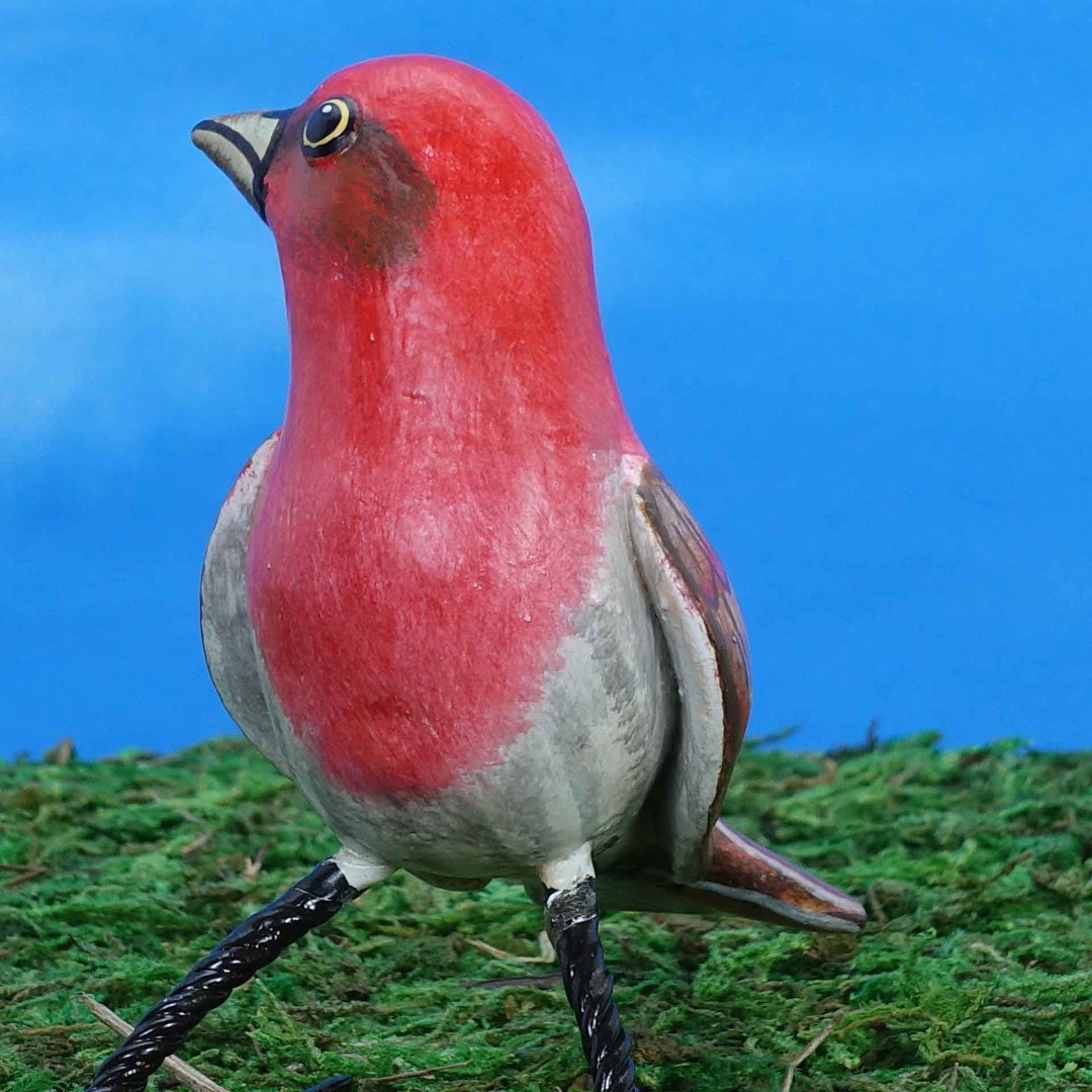 Common Rosefinch Ceramic Figurine