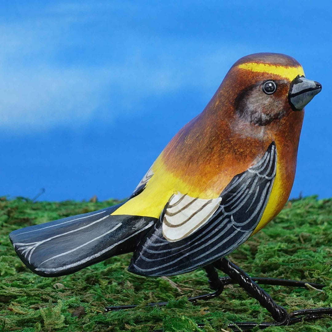 Evening Grosbeak Ceramic Figurine