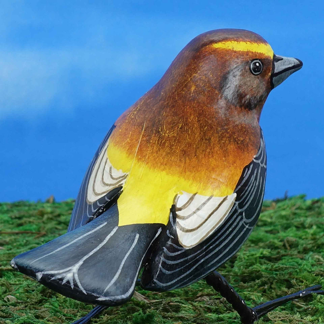 Evening Grosbeak Ceramic Figurine