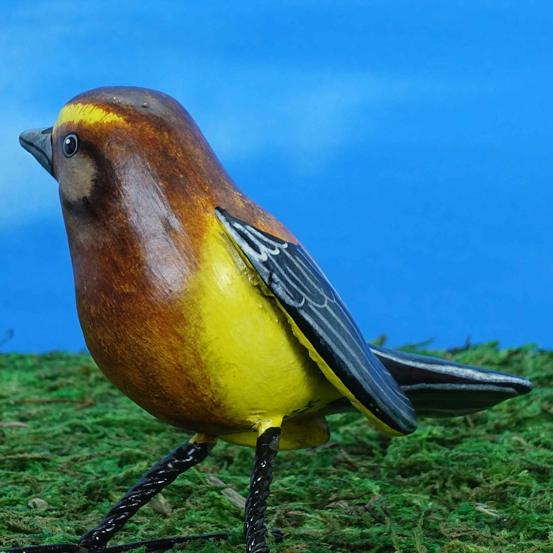 Evening Grosbeak Ceramic Figurine