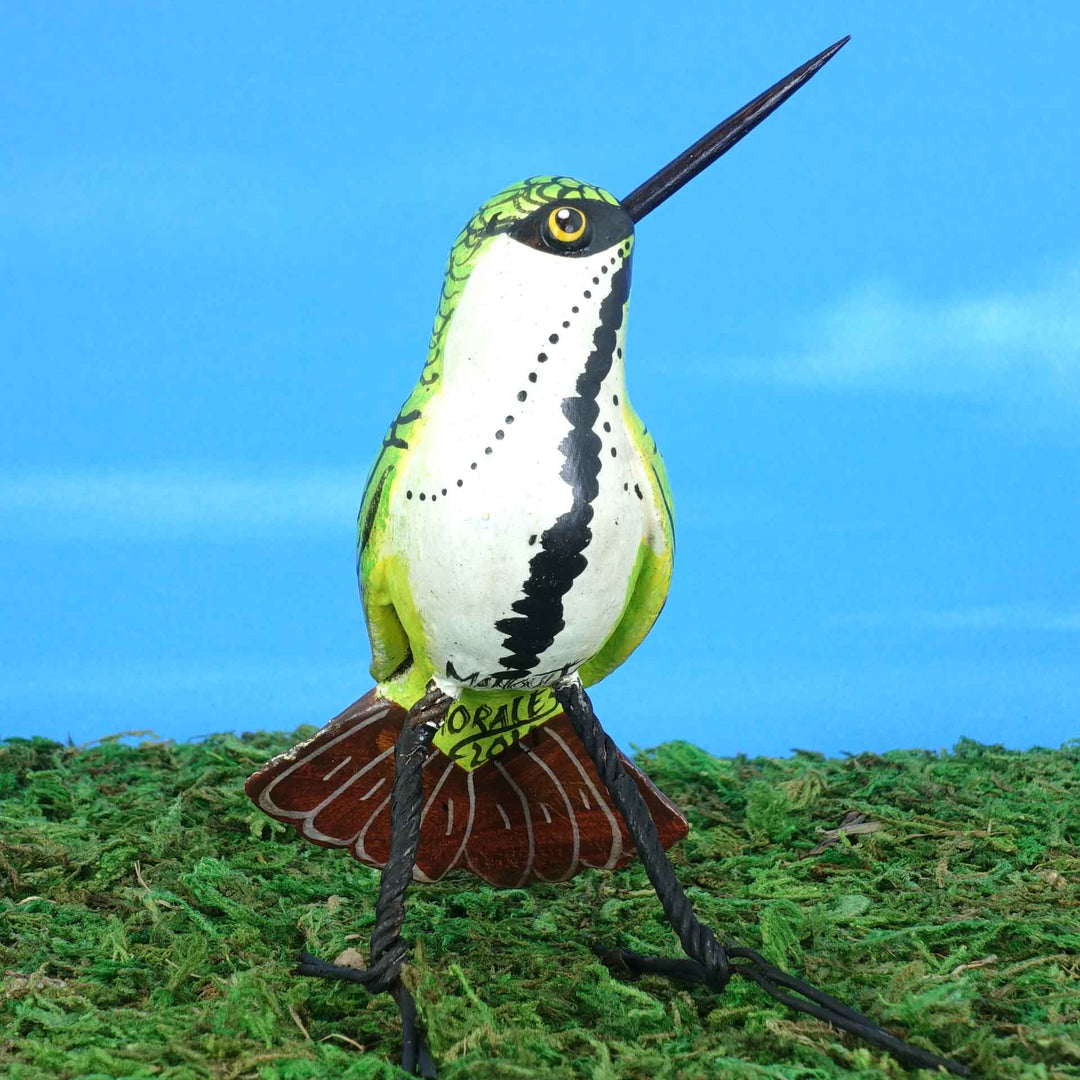 Mango Hummingbird Ceramic Figurine