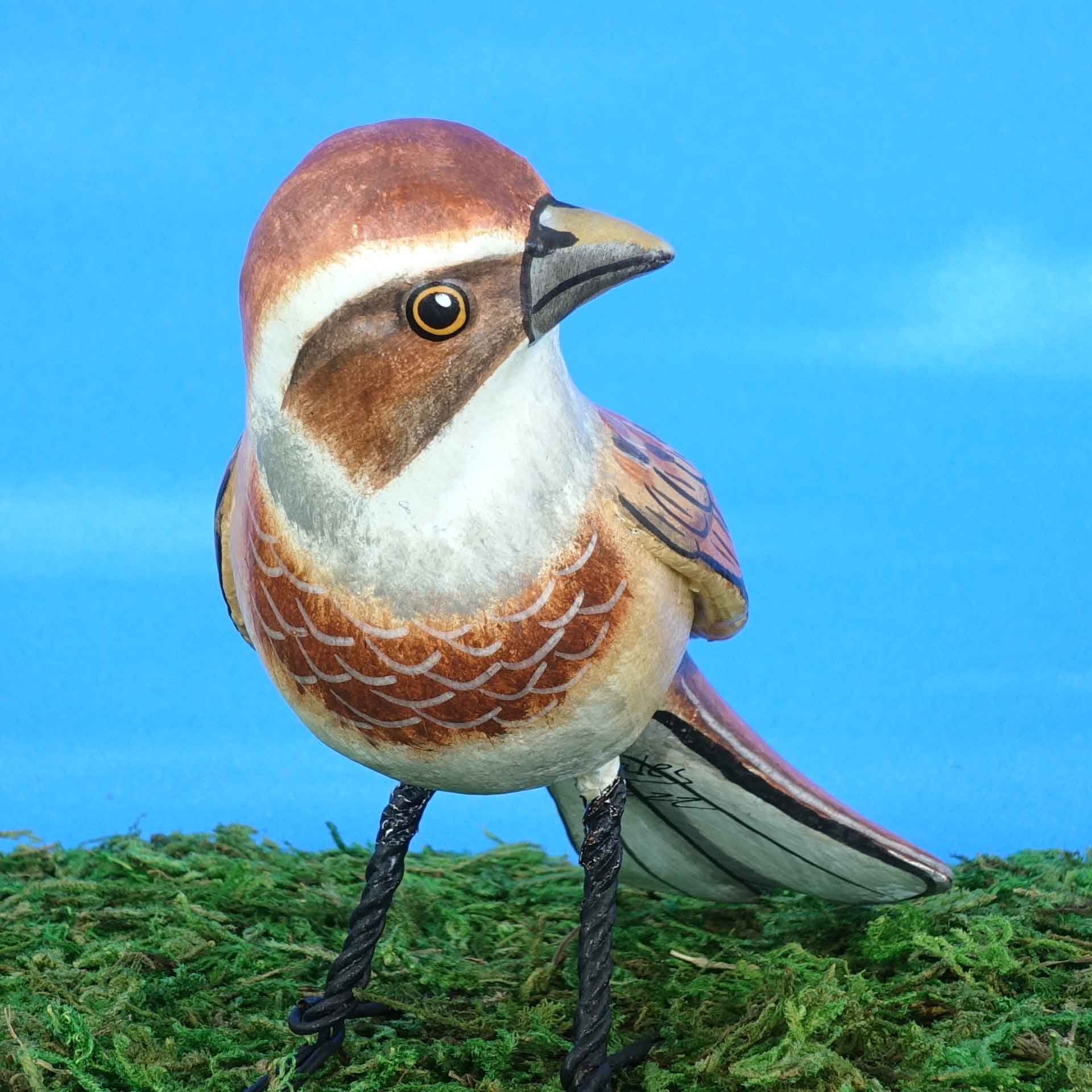 Meadow Bunting Ceramic Figurine – Alpha Omega Artisan