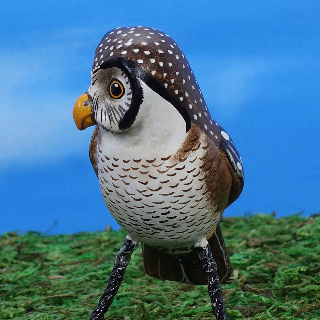 Northern Hawk Owl Ceramic Figurine