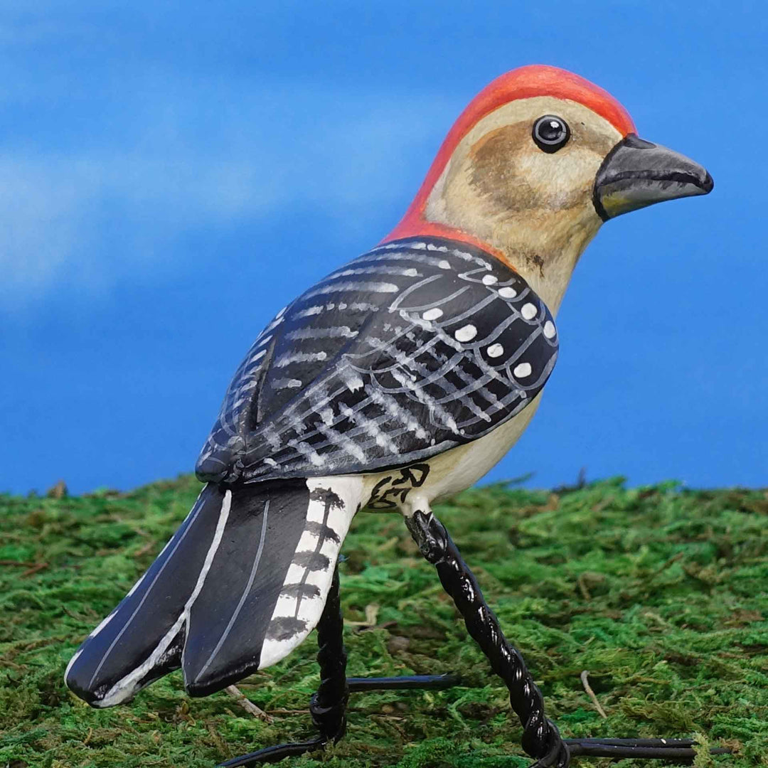 Red-Bellied Woodpecker Ceramic Figurine