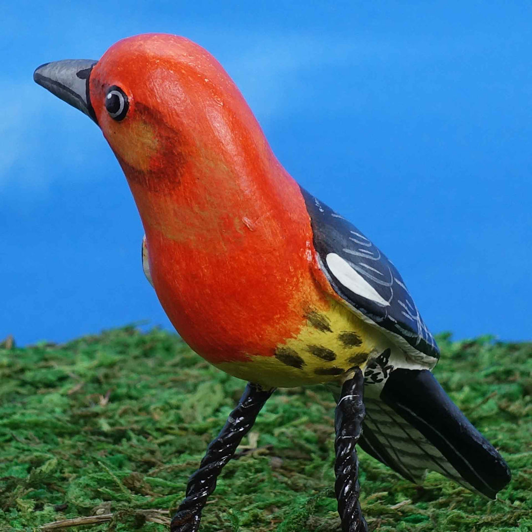 Red Breasted Sapsucker Ceramic Figurine