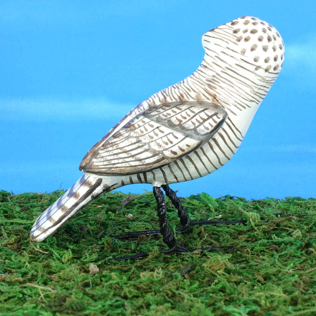 Snowy Owl Ceramic Figurine