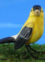 American goldfinch ceramic figurine