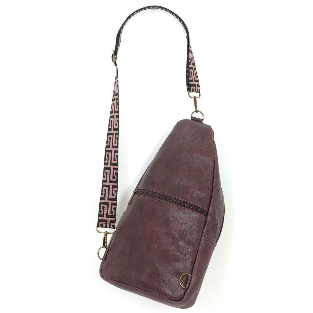 Artisanal Leather Sling Bag - Made in Guatemala