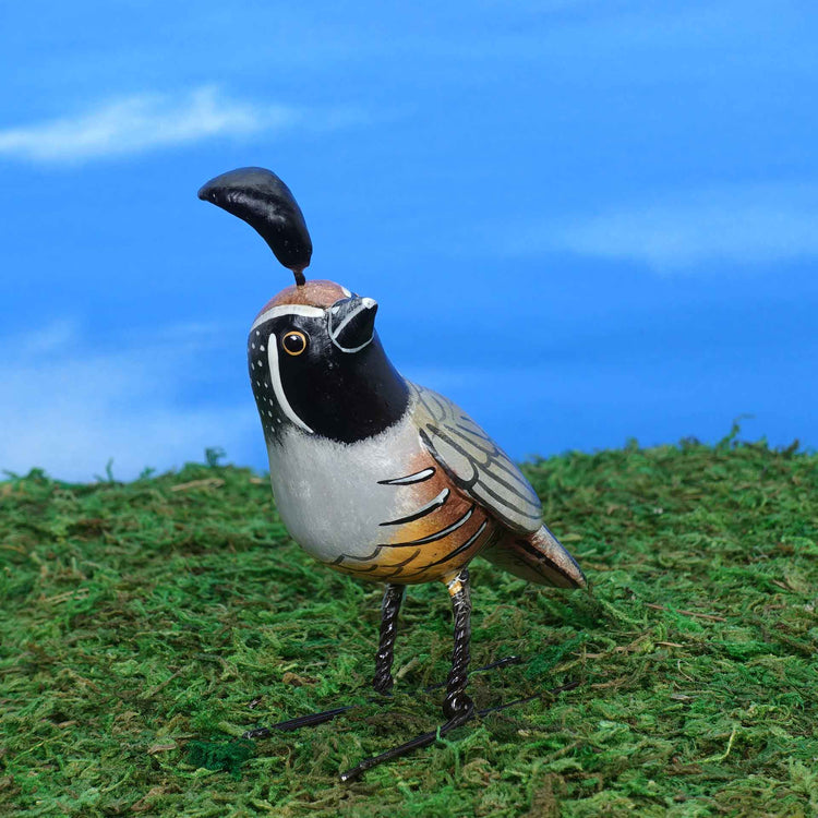 California Quail ceramic figurine