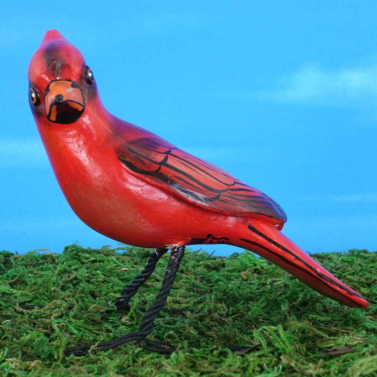 Cardinal ceramic figurine