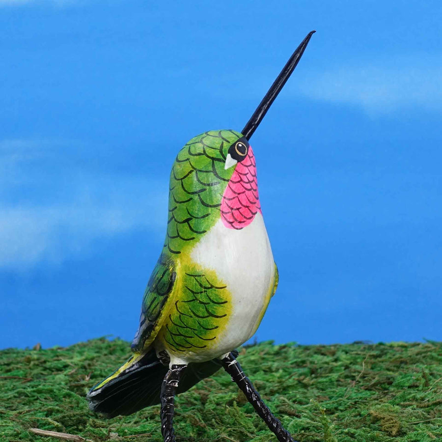 Ceramic figurine of a Broad-Billed Hummingbird