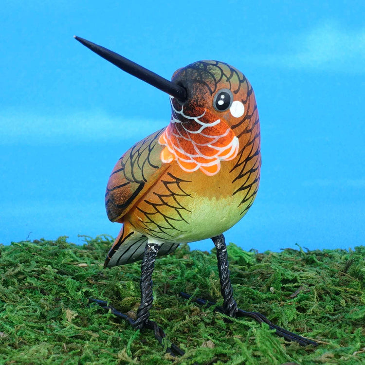 Ceramic figurine of a Cinnamon Hummingbird