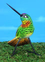 Ceramic figurine of a Gould's Jewelfront Hummingbird