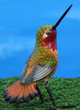 Ceramic figurine of a Rufous Hummingbird