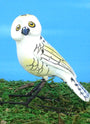 Small ceramic Snowy Owl figurine, front view