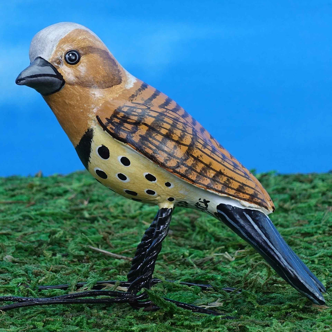 Northern flicker ceramic figurine