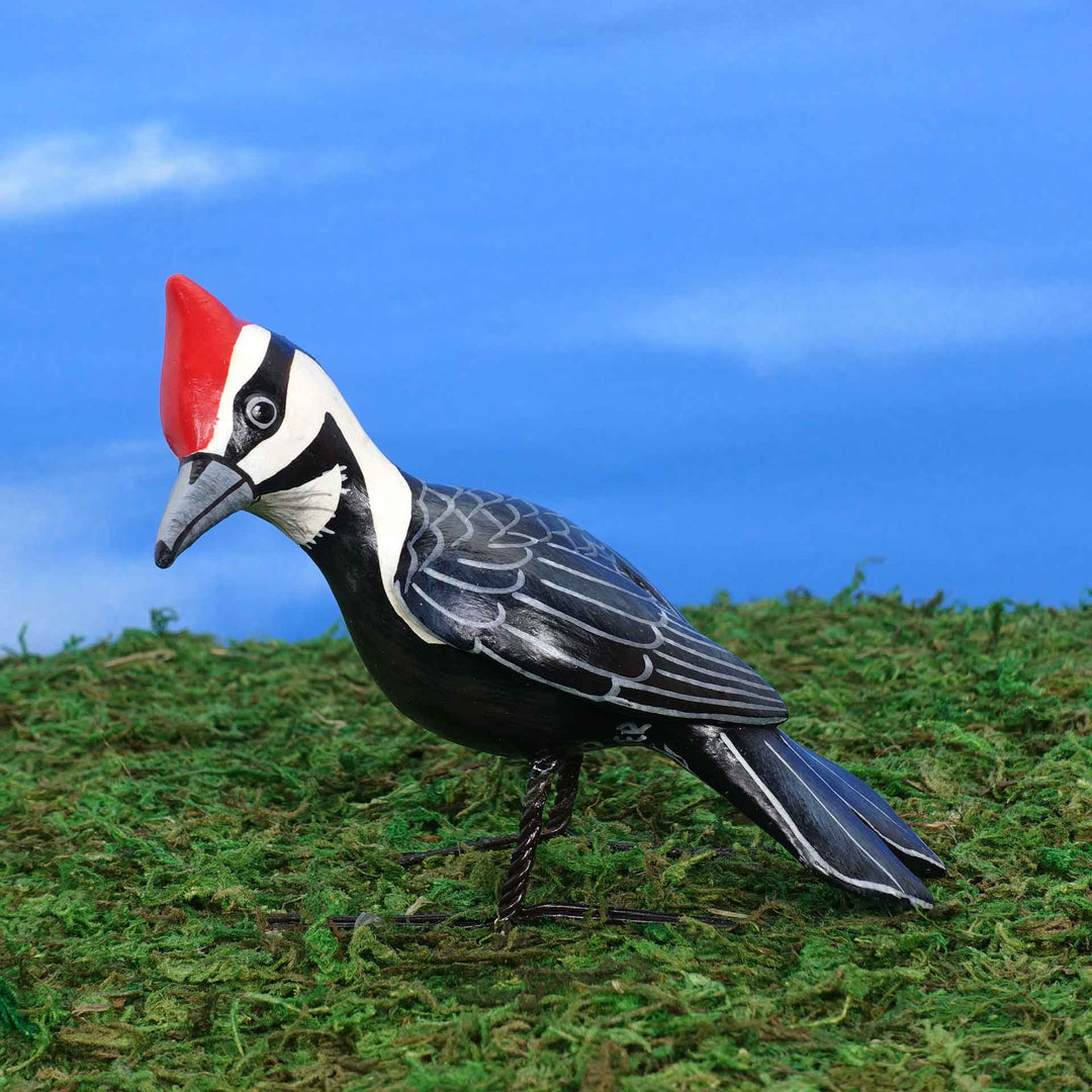 Pileated Woodpecker ceramic figurine