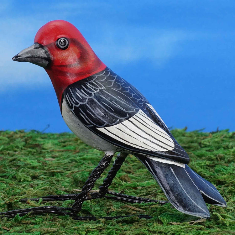 Red-headed Woodpecker ceramic figurine