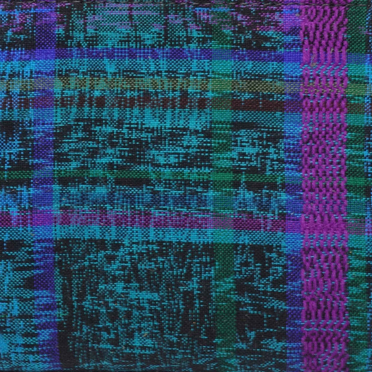 Hand-woven fabric liner in azure blue, crafted in Guatemala