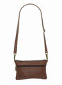 Handcrafted belt bag in a cinnamon brown color