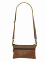 Handcrafted leather belt bag in a cognac brown color