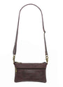 Handcrafted leahter belt bag in a merlot color