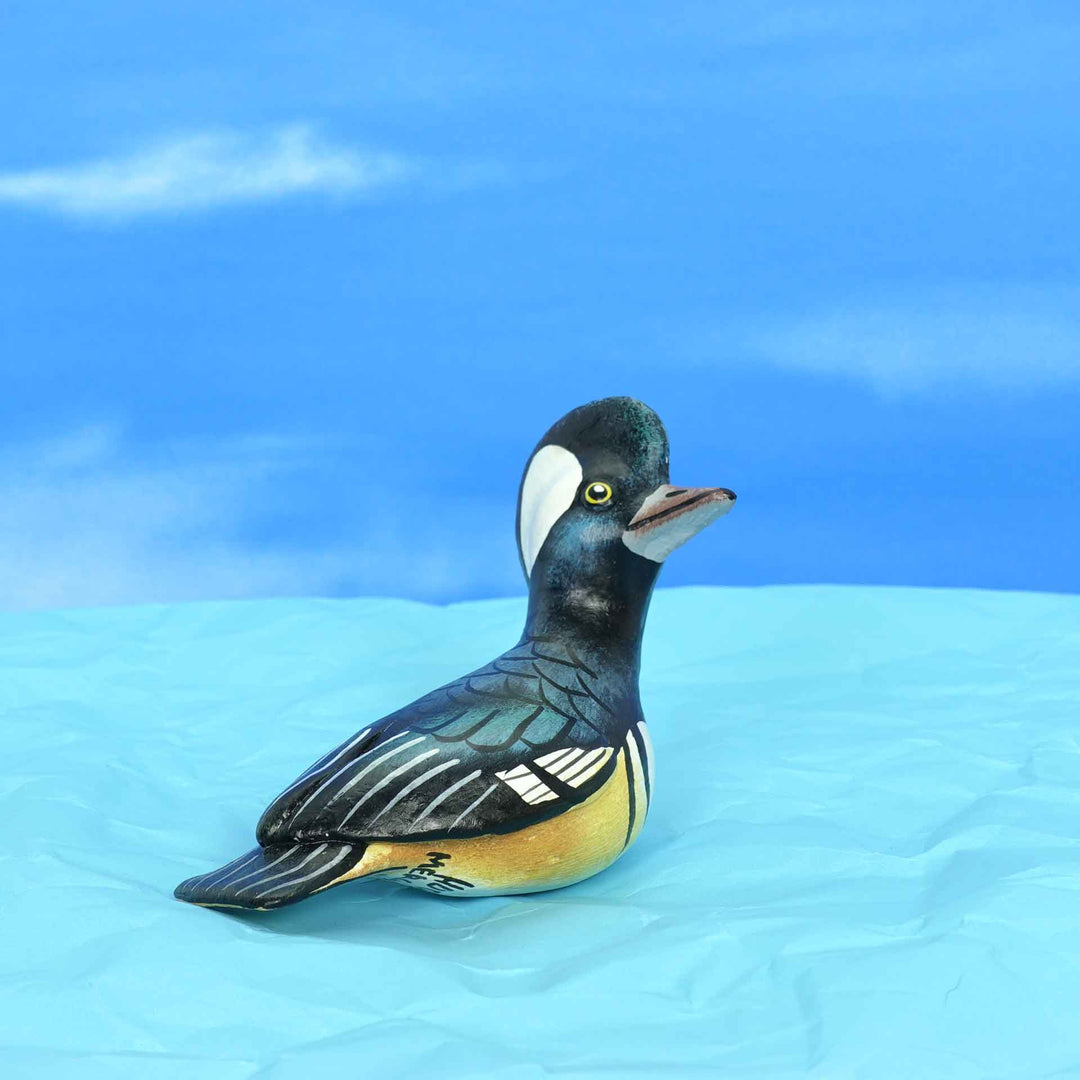 Hooded Merganser ceramic figurine