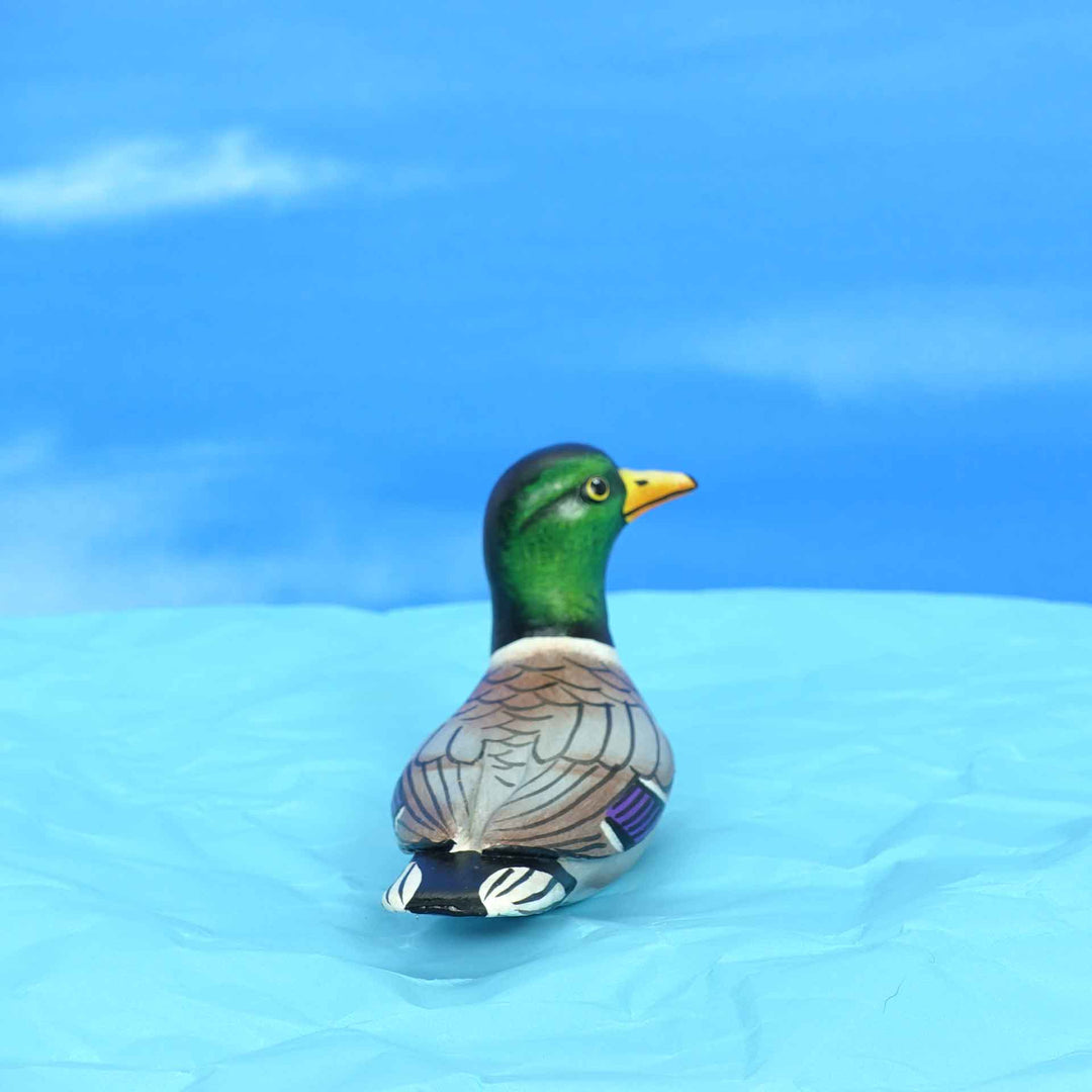 Mallard Duck ceramic figurine, back view