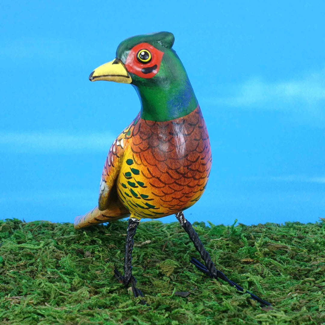 Ring-Necked Pheasant ceramic figurine