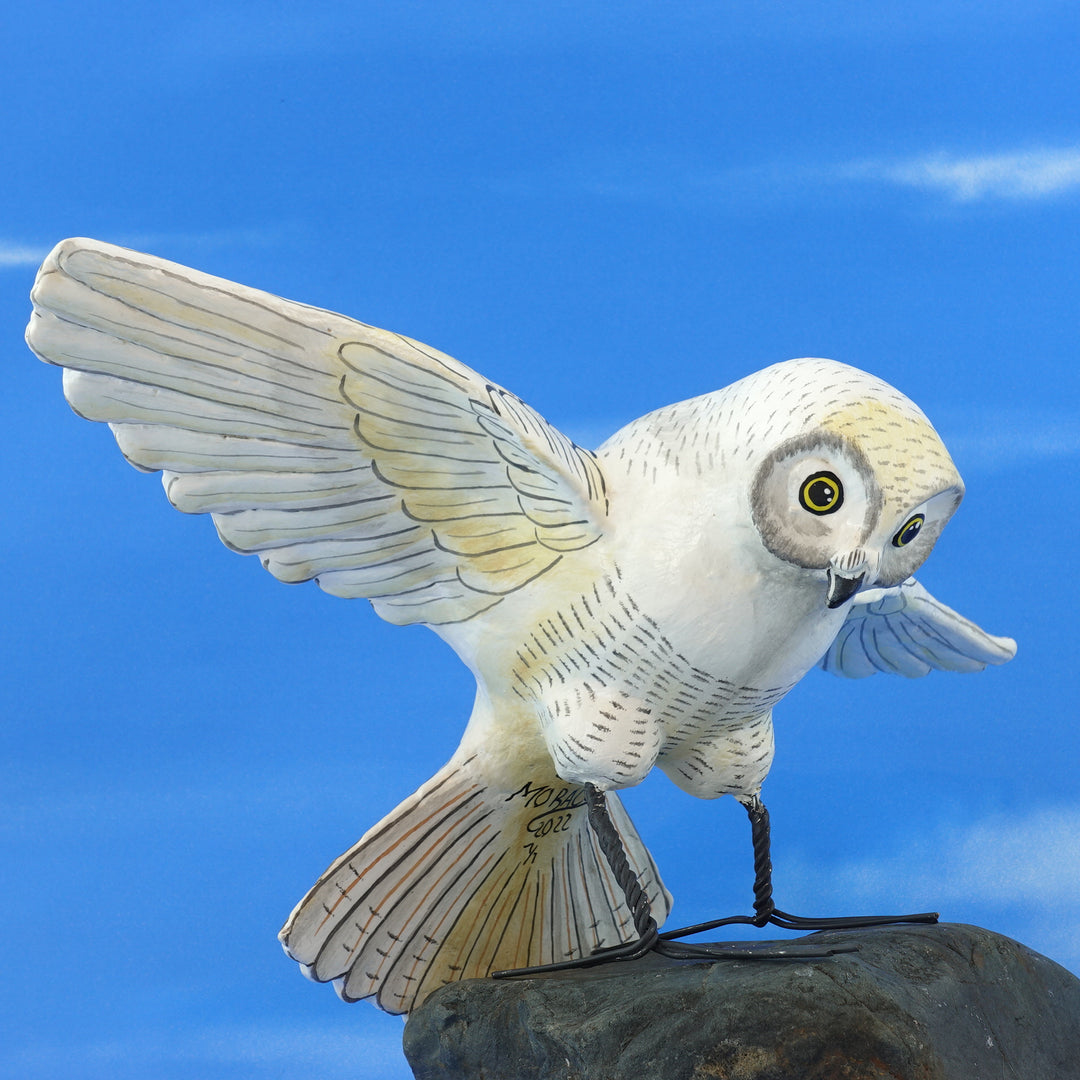 Snowy Owl Ceramic Figurine