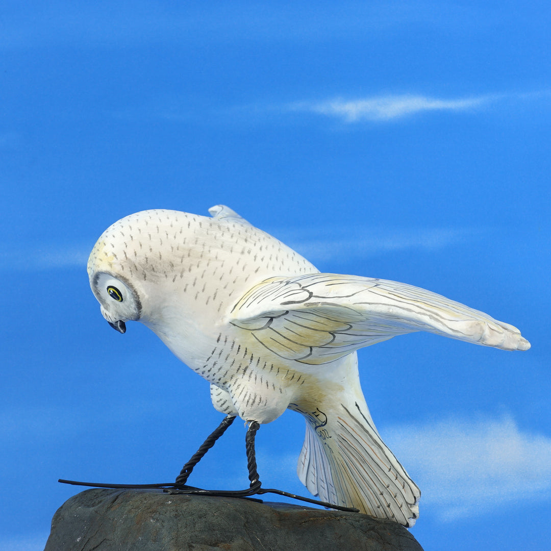 Snowy Owl Ceramic Figurine