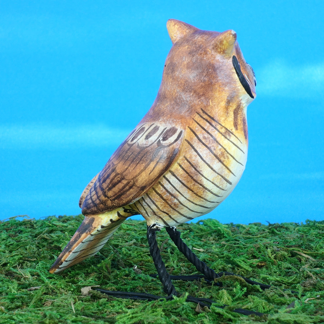 Great Horned Owl Ceramic Figurine