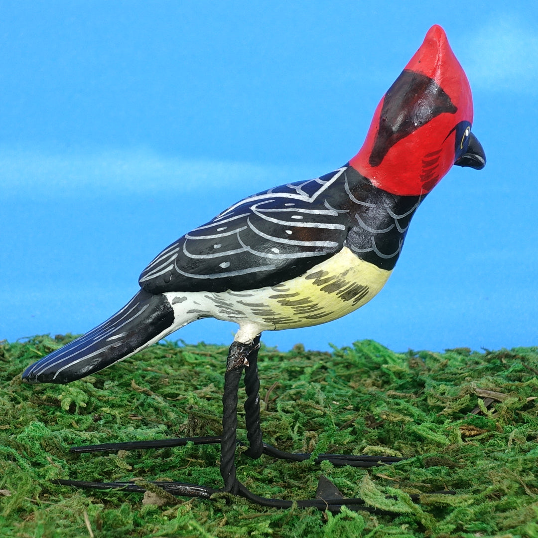 Helmeted Woodpecker Ceramic Figurine
