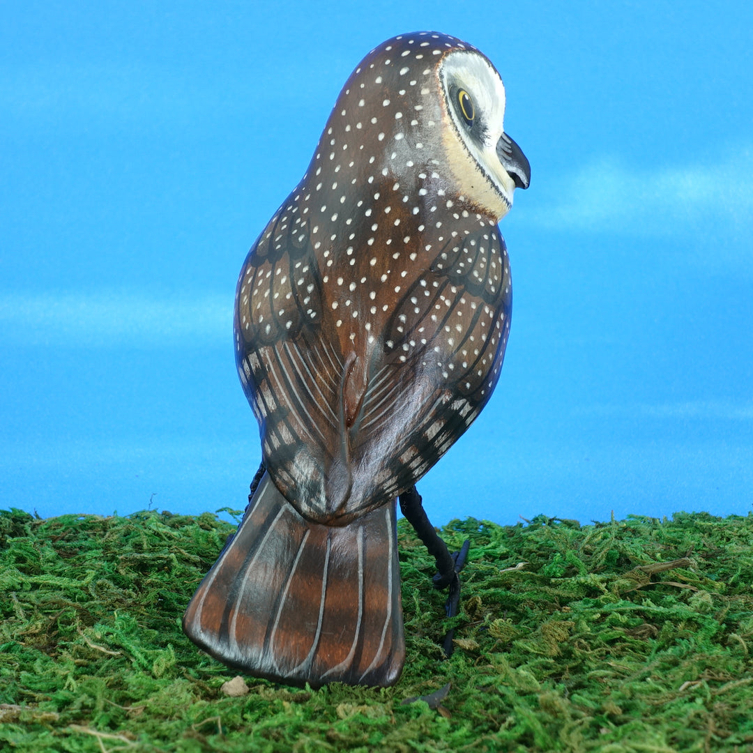 Spotted Owl Ceramic Figurine