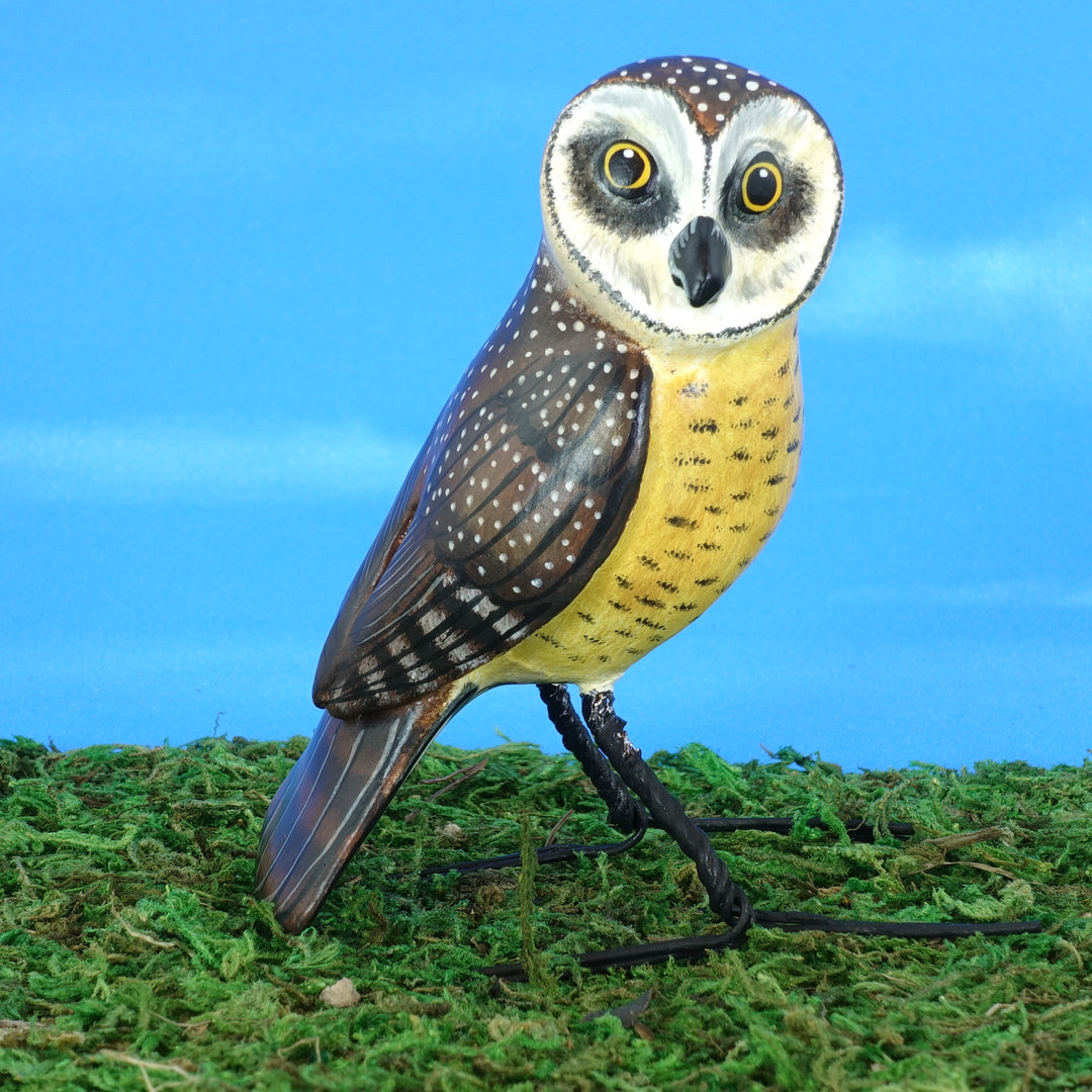 Spotted Owl Ceramic Figurine
